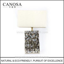 Luxury black mother of pearl inlay table lamps for Hotel and Home